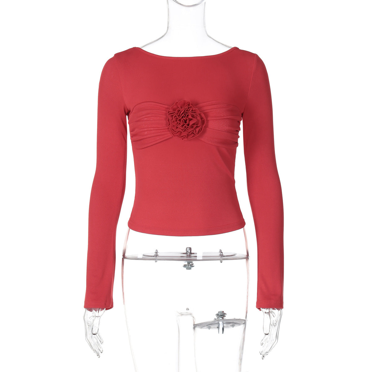 Women's Neck Long Sleeve Personality Bare Back Blouses
