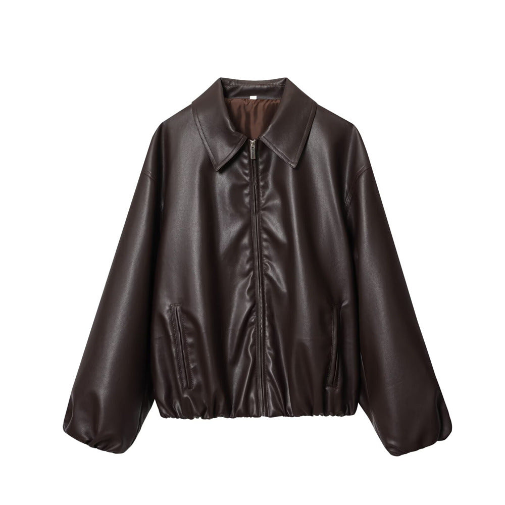 Women's Autumn Fashion Casual Hipster Zipper Imitation Clothing