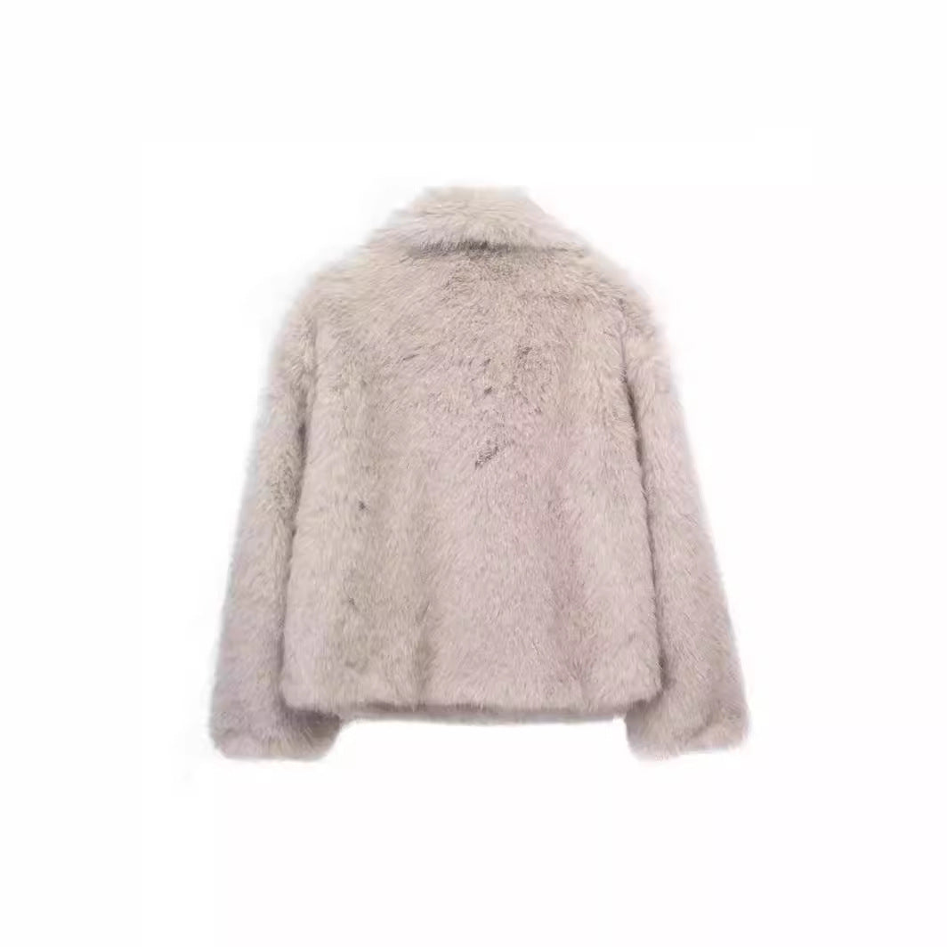 Women's Attractive Fox Fur Furry Imitation Coats