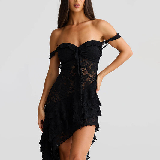 Women's Lace Sexy Slim Fit Tied Hollow Dresses