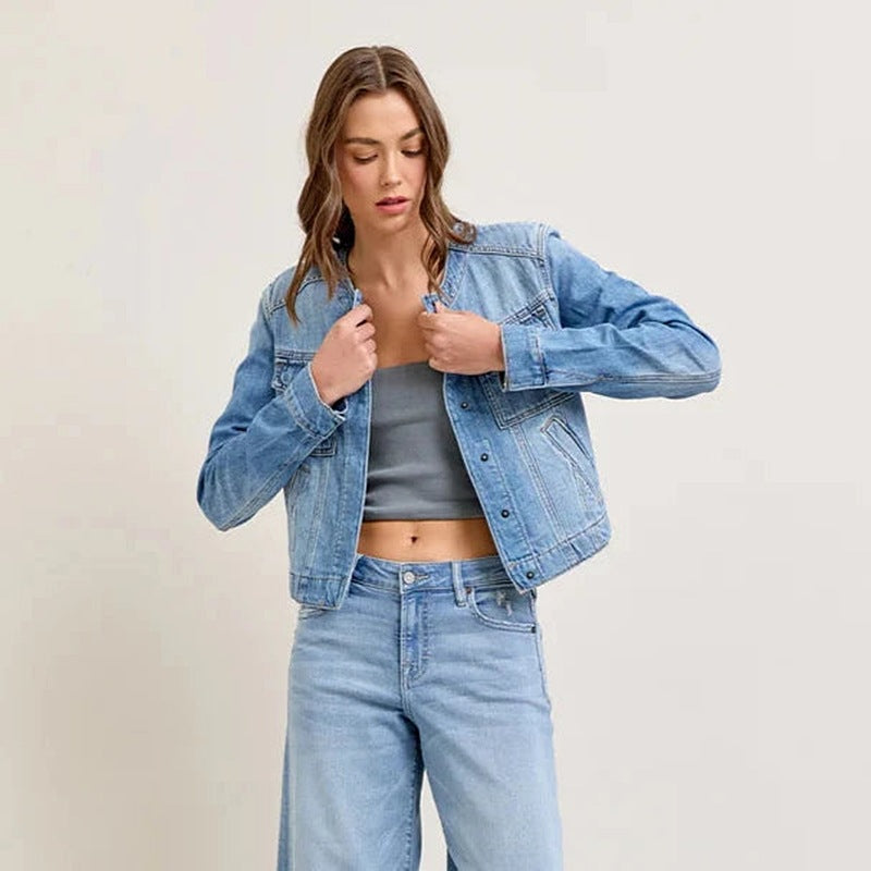 Women's Spring Long Sleeve Retro Denim For Jackets