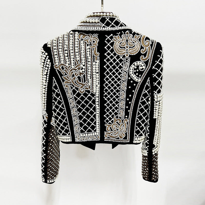 Early Spring Fashion Luxury Embroidery Beads Coats