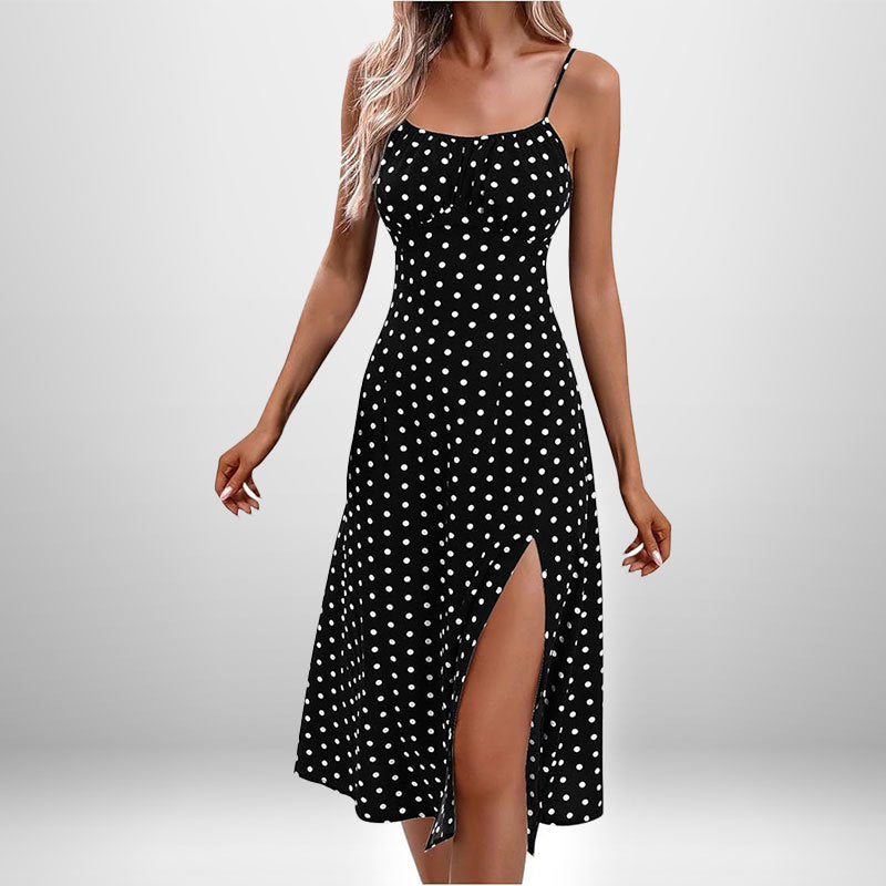 Women's Spring Sexy Fashion Printed Slit Sling Dresses