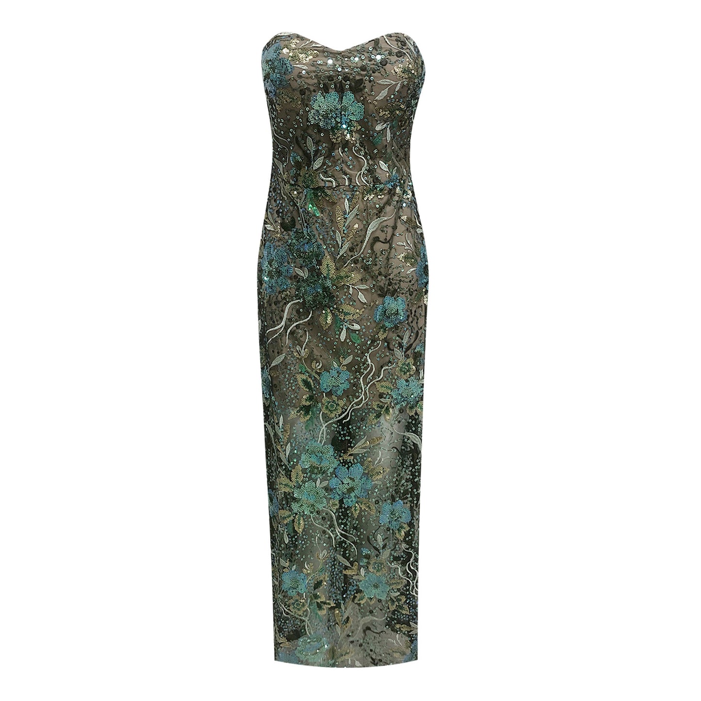 Sexy Formal Dress Three-dimensional Mesh Color Embroidered Dresses