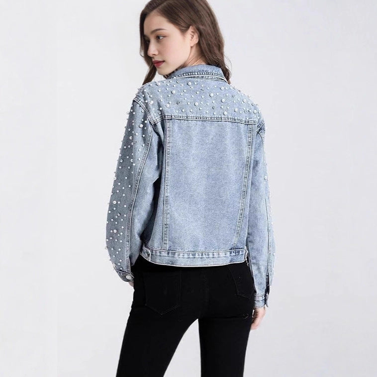 Women's Rivets Long Sleeve Loose Slimming Fashion Jackets