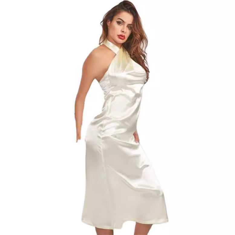 Women's Western Temperament Sexy Glossy Dress Dresses