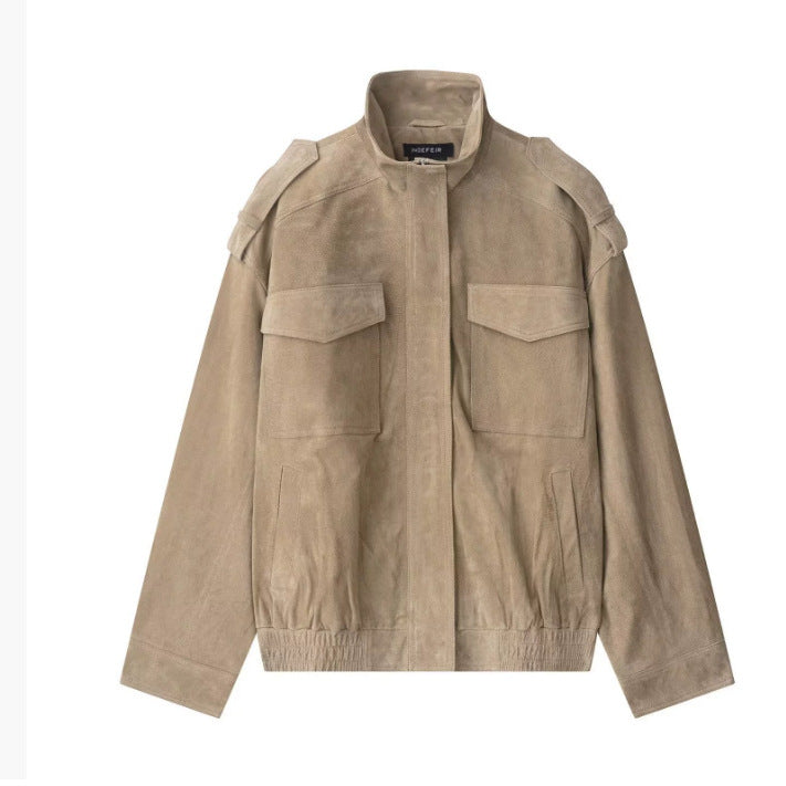 Women's Trendy Fashion Suede Textured Leather Jackets