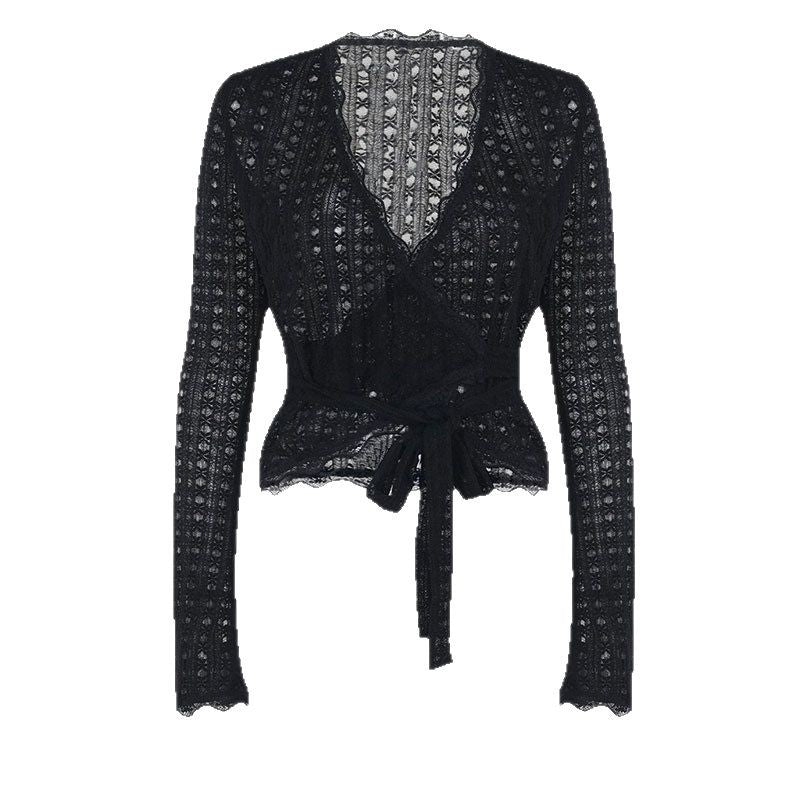 Women's Loose Outer Wear Hollow Sexy Fashion Blouses