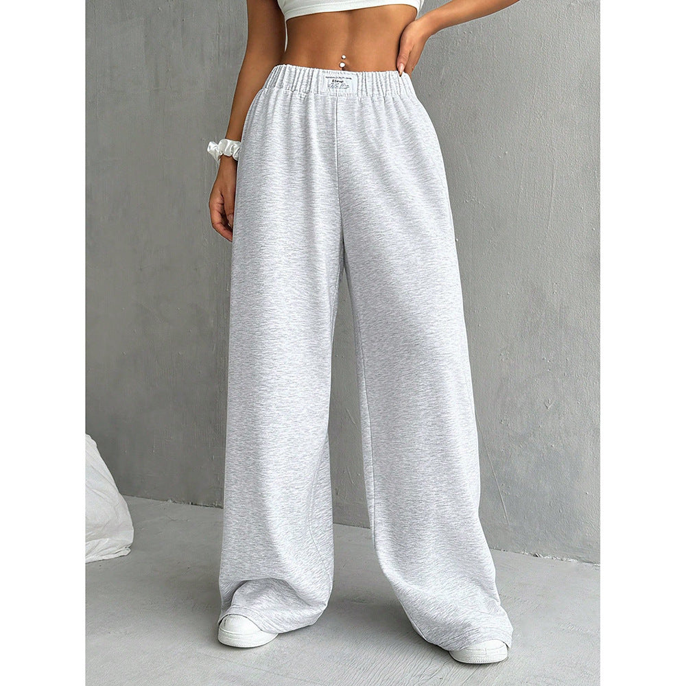 Women's Casual Street Fashion Loose High Waist Pants