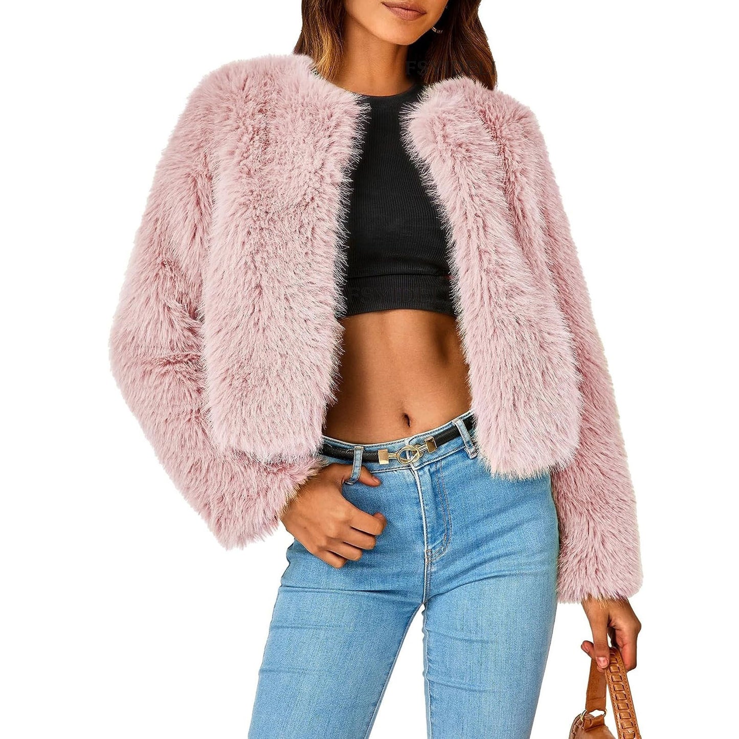 Women's Imitation Fur Card Holder Fashion Wear Coats