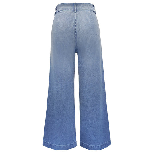 Women's Autumn Street Style Loose Trousers High Jeans