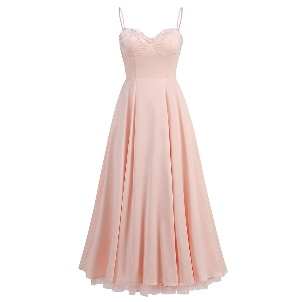 Women's Hard Mesh Large Swing Dress Long Dresses