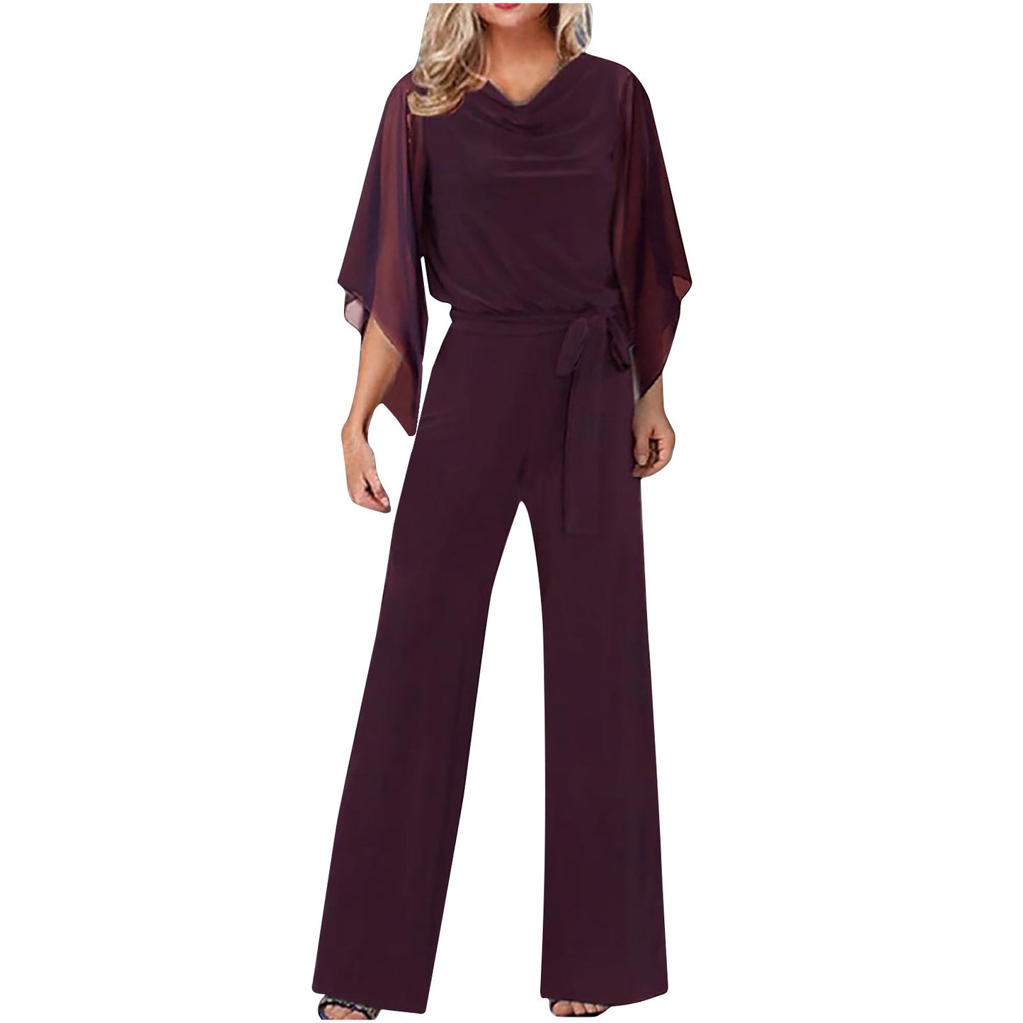 Women's Fashion Solid Color High Waist Lace Pants