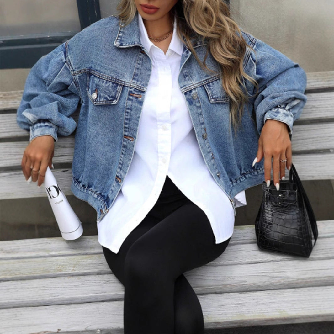 Women's Casual Street Hipster Loose Denim Jackets