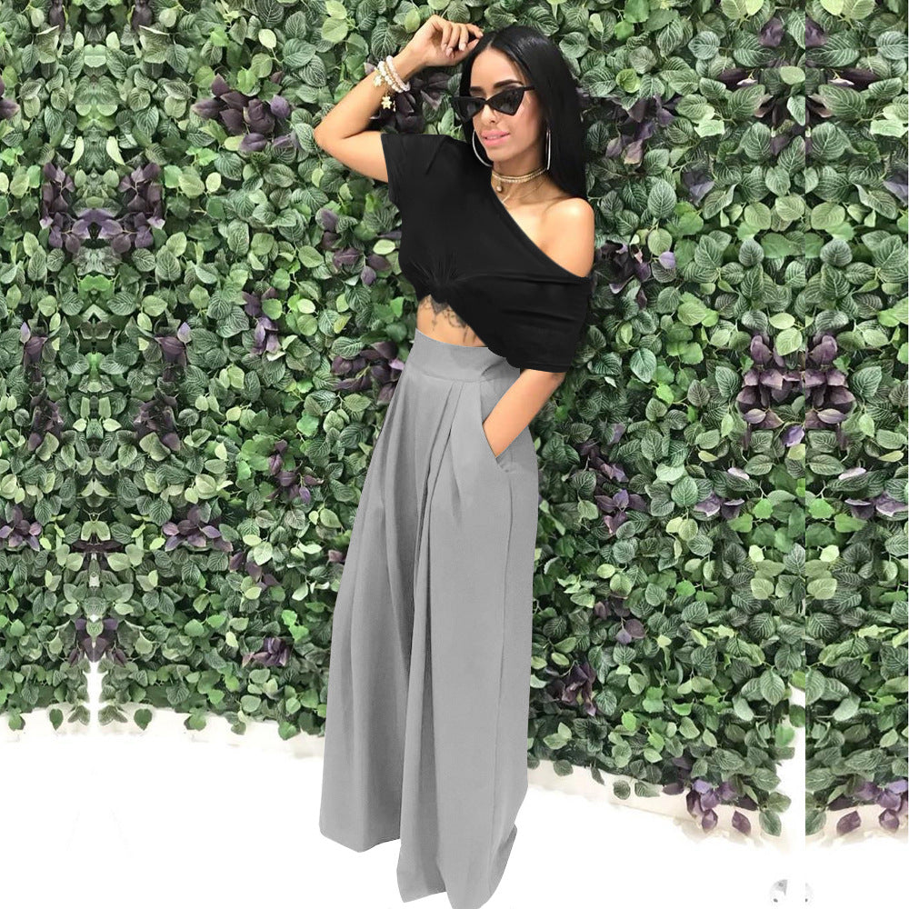 Fashion Personality Flared Wide Leg Casual Pants