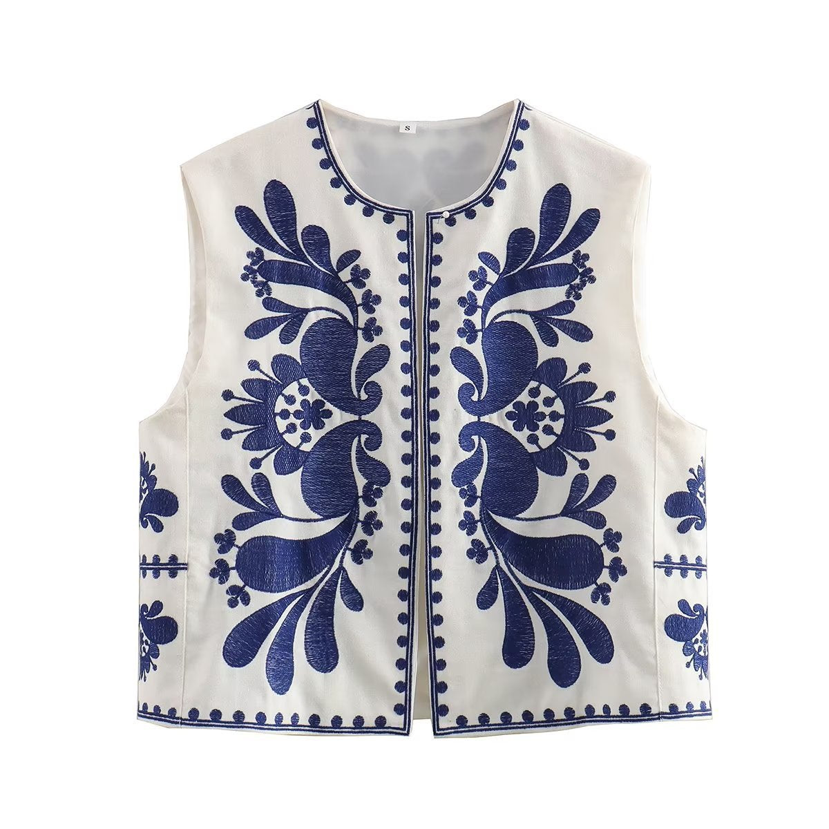 Women's Beautiful Versatile Summer Sleeveless Embroidered Tops