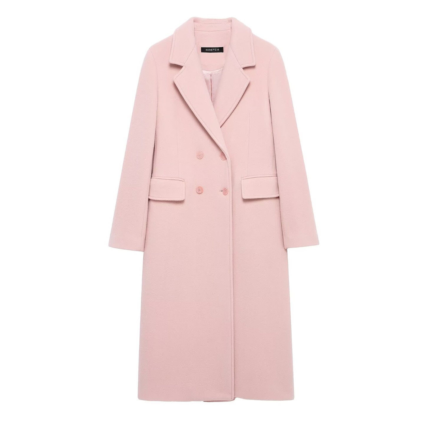 Autumn Blended Double Row Ornament Long Coats