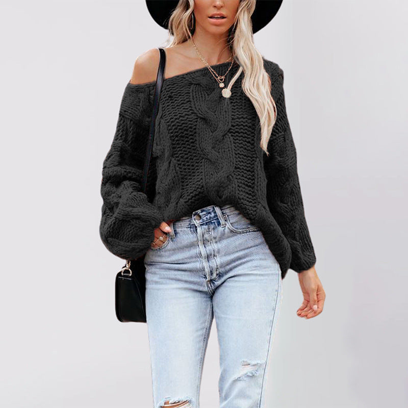 Women's Street Style Pullover Loose-fitting Oversized Sweaters