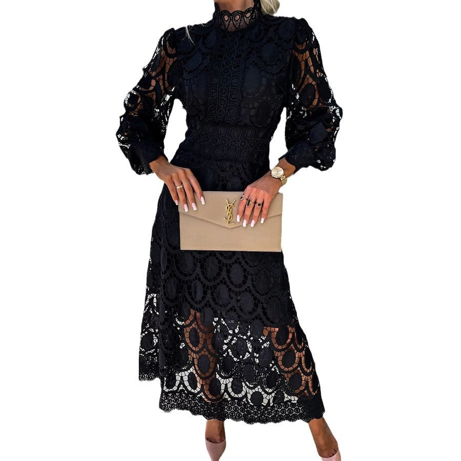 Stand Collar Casual Dress Loose Vacation Dresses