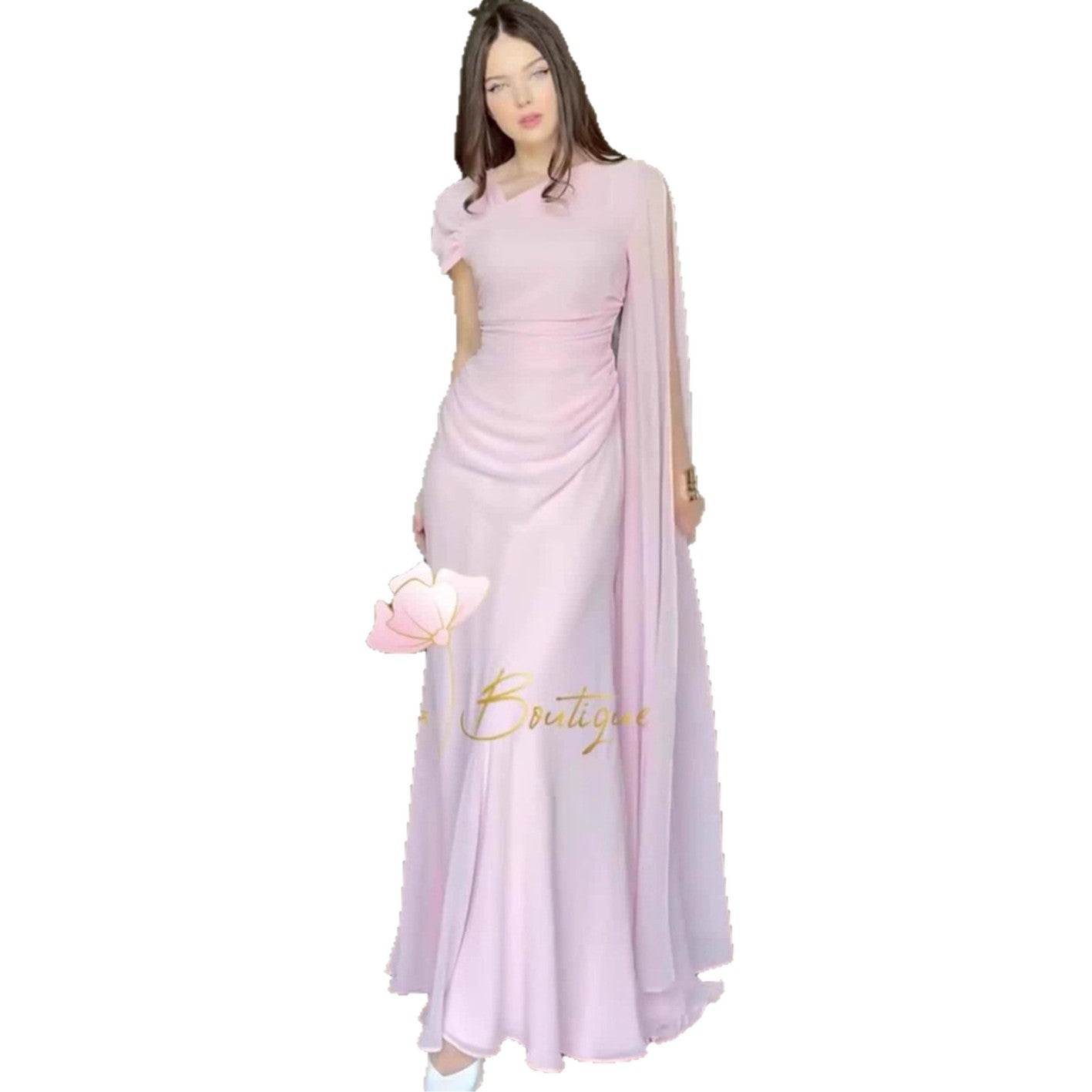 Women's Soft Elegant Sleeve Long Dress Light Dresses