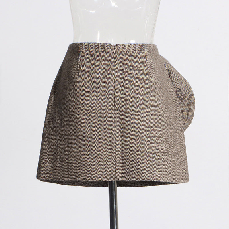 Women's Waist A- Line Unique Design Stitching Skirts
