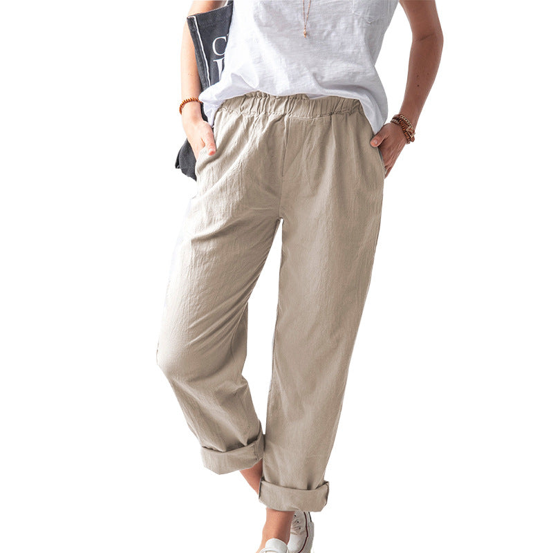 Women's Attractive Summer Casual Elastic Trousers Pants