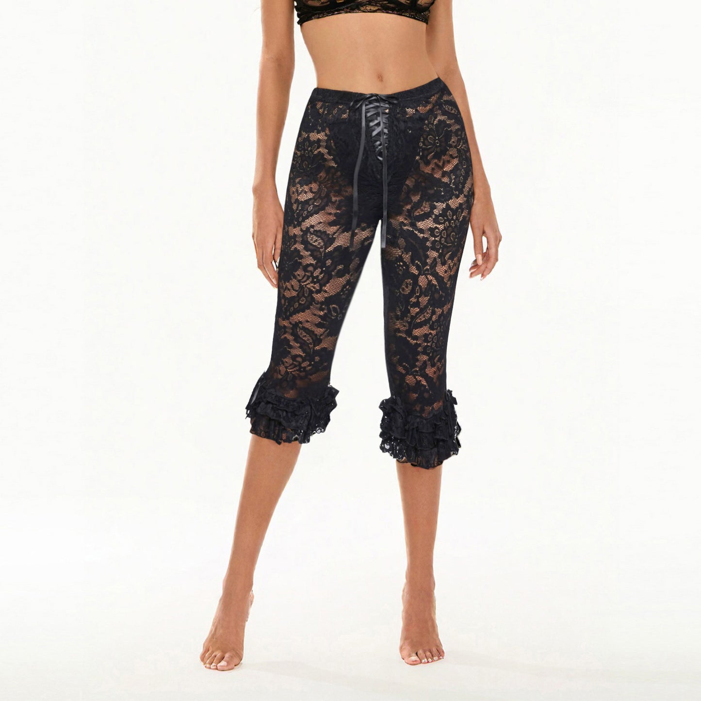 Women's Early Spring Sexy Lace Cutout Hot Pants