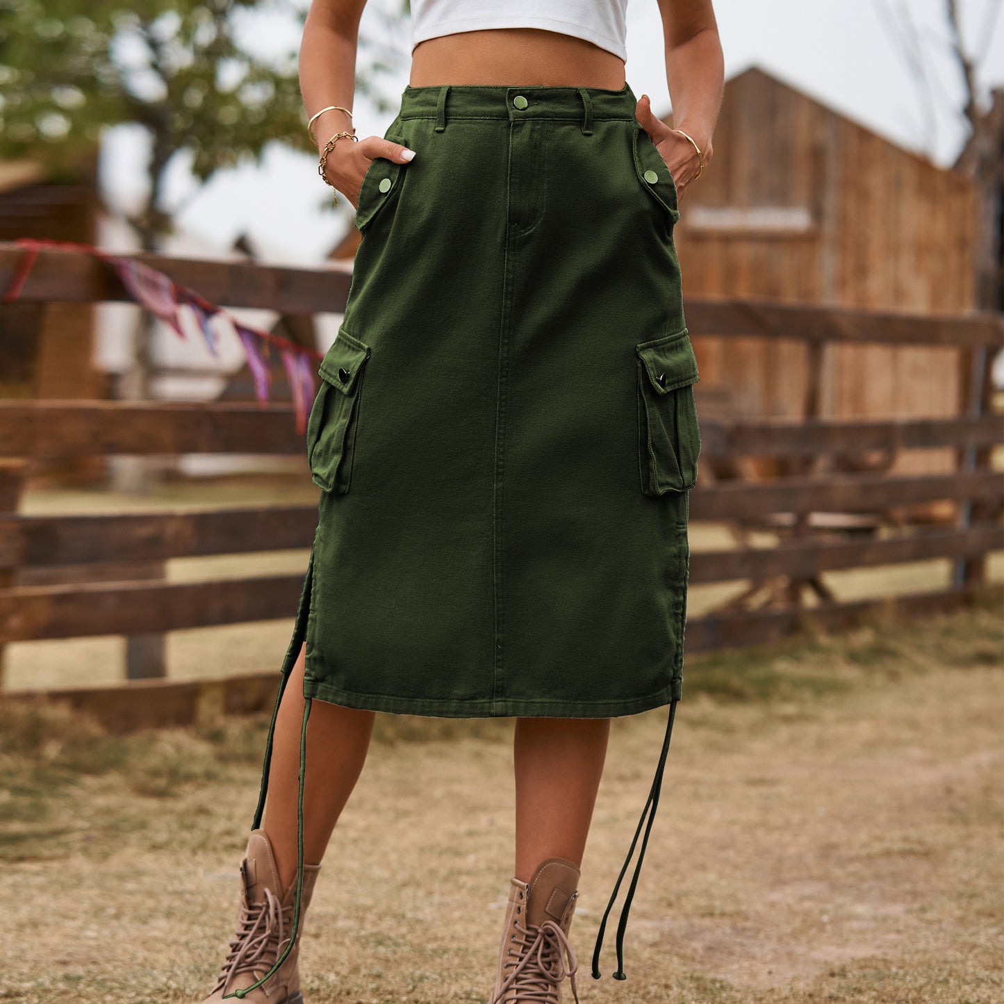 Women's New Denim Casual Mid-length Fashion Skirts