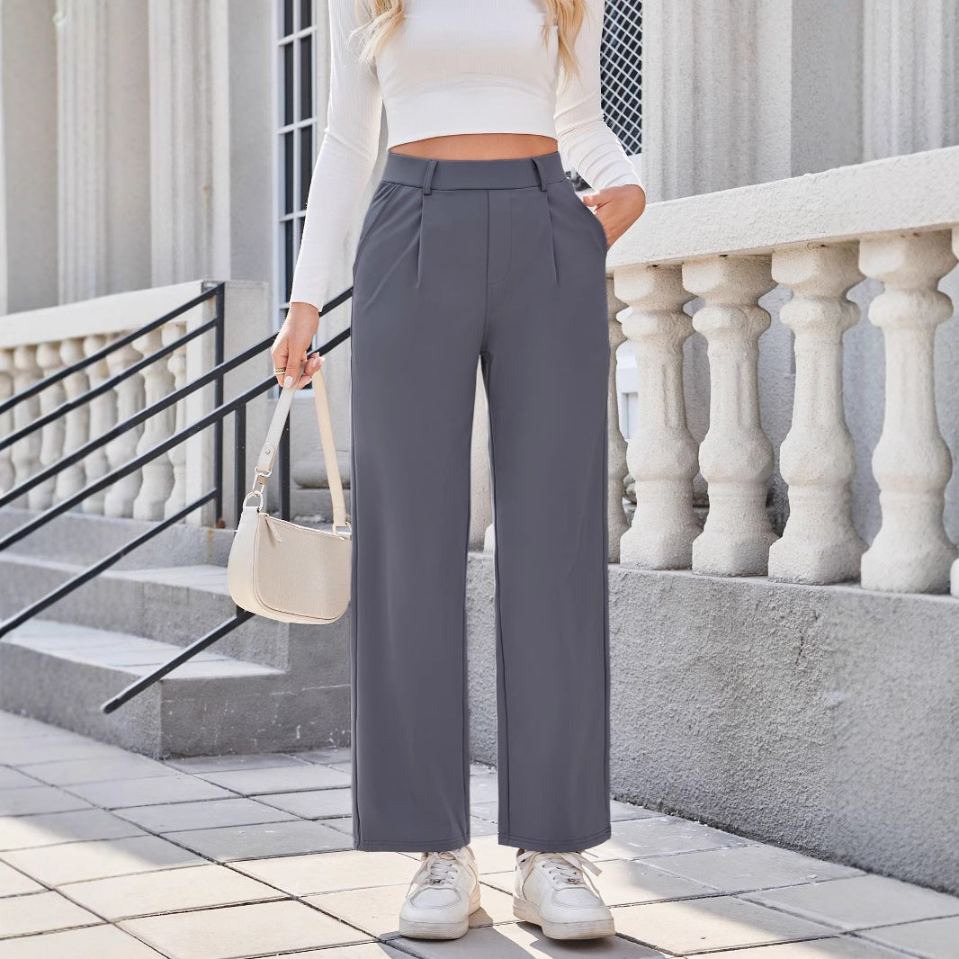 Women's Outdoor Workout Casual Yoga Trousers Straight Pants