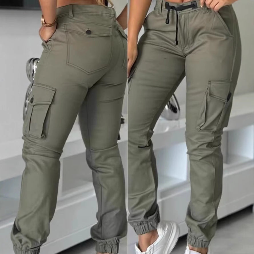 Fashion Work Clothes Army Green Casual Pants