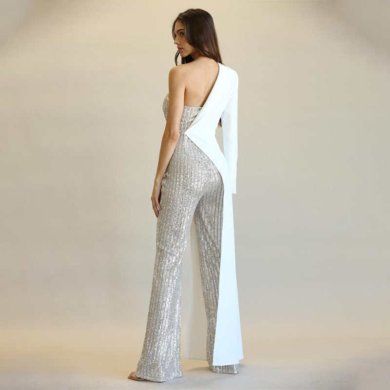 Women's Sier Stitching Sequined Fashionable Sequins Pants