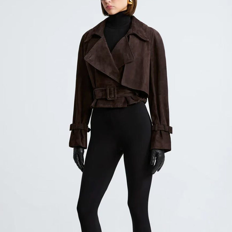 Women's Street Autumn Fashion Trendy Lapel Retro Coats