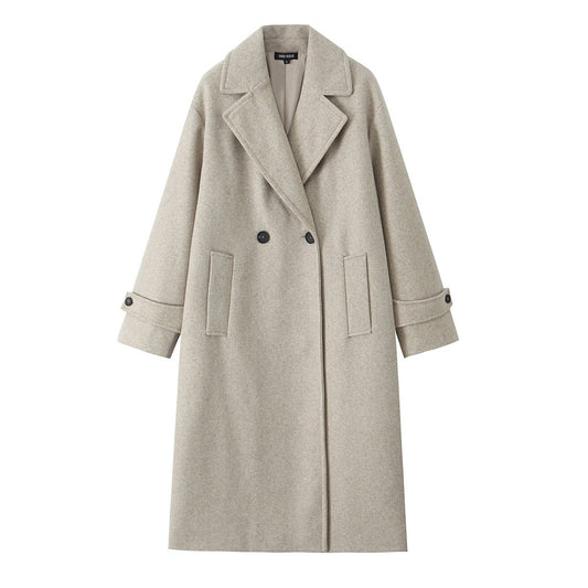 Women's Soft Loose Lapel Long Sleeves Overcoat Coats