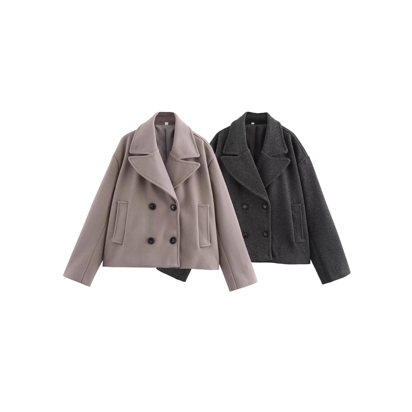 Women's Early Autumn Versatile Double Breasted Large Lapel Coats