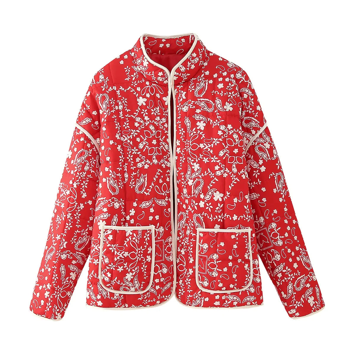 Women's Charming French Retro Pattern Print Jackets