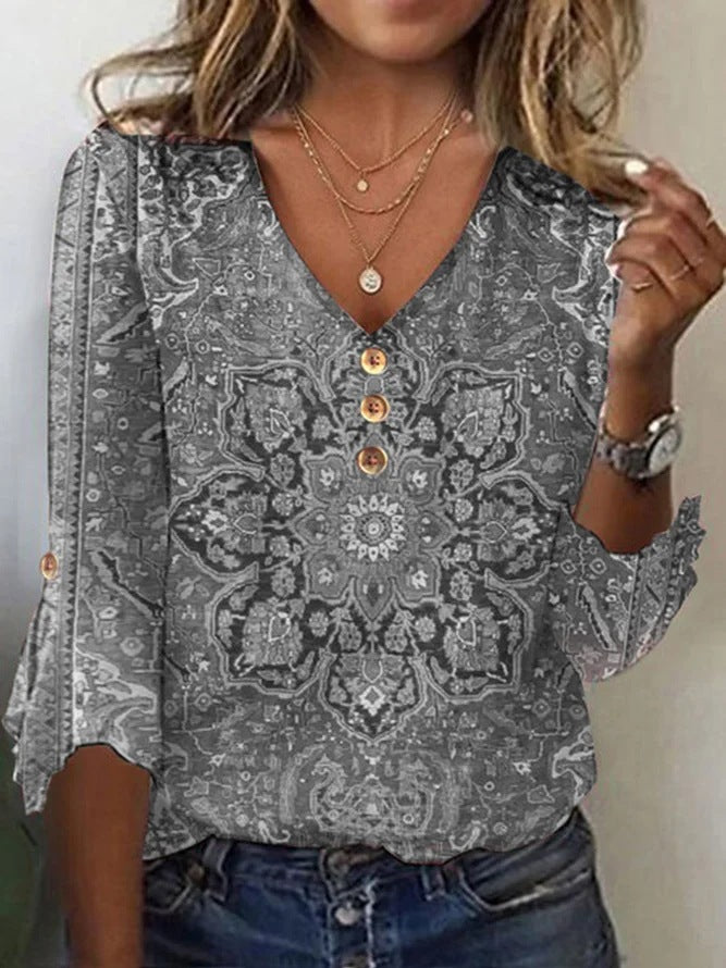 Women's New Autumn Flare Sleeve T-shirt Blouses