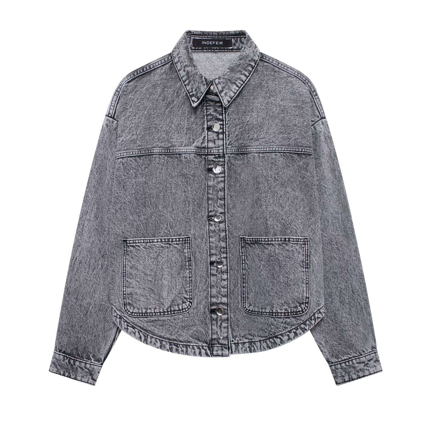 Women's French Style Long Sleeve Denim Jackets