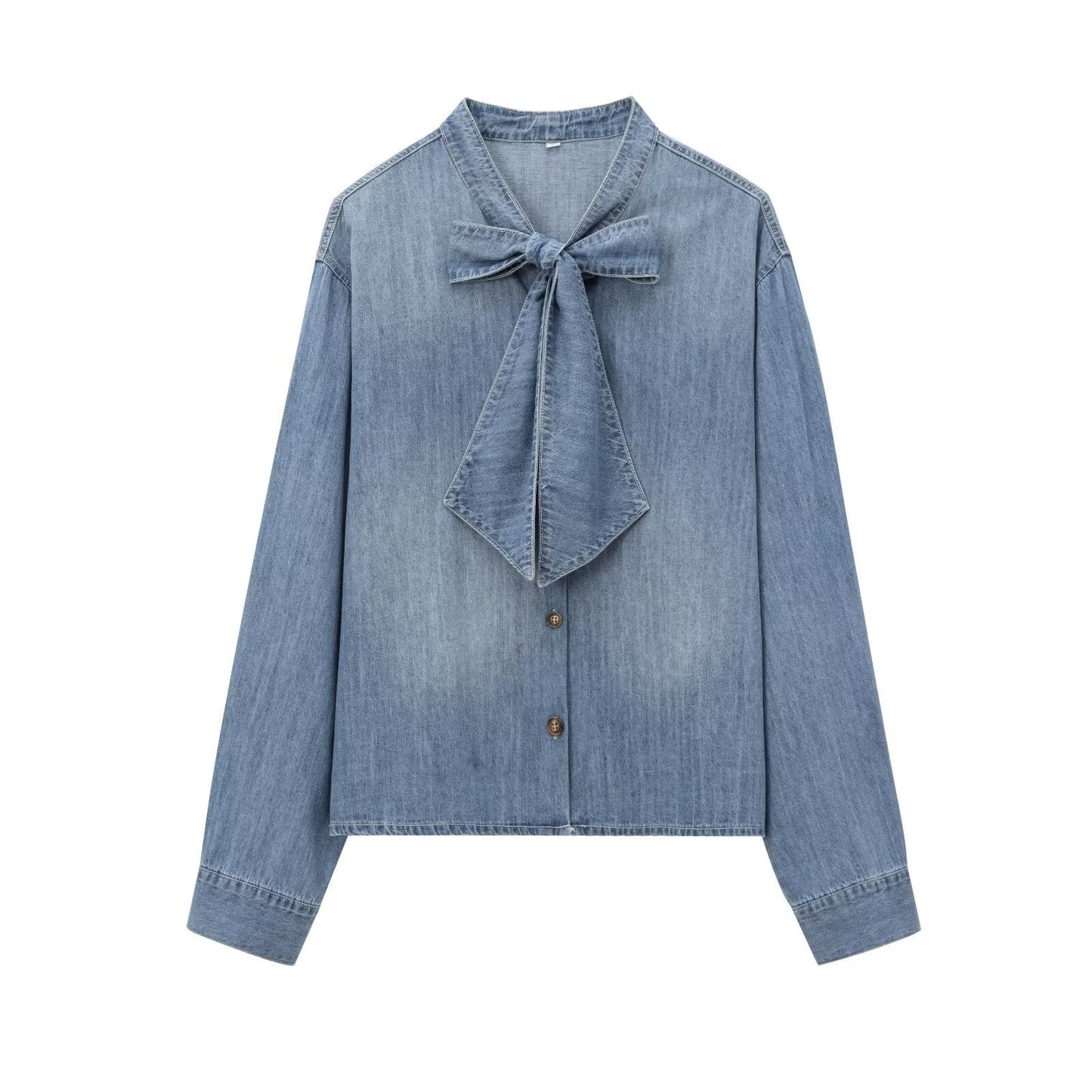 Women's Sweet Bowknot Decoration Flanging Do The Old Blouses