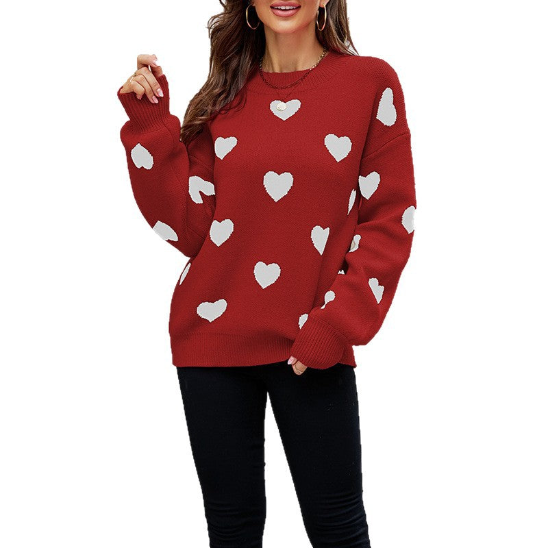 Women's Winter Valentine's Day Love Pullover Oversized Sweaters