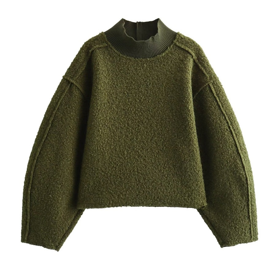 Women's Fashion Casual Warp Knitted Beaded Leather Coats