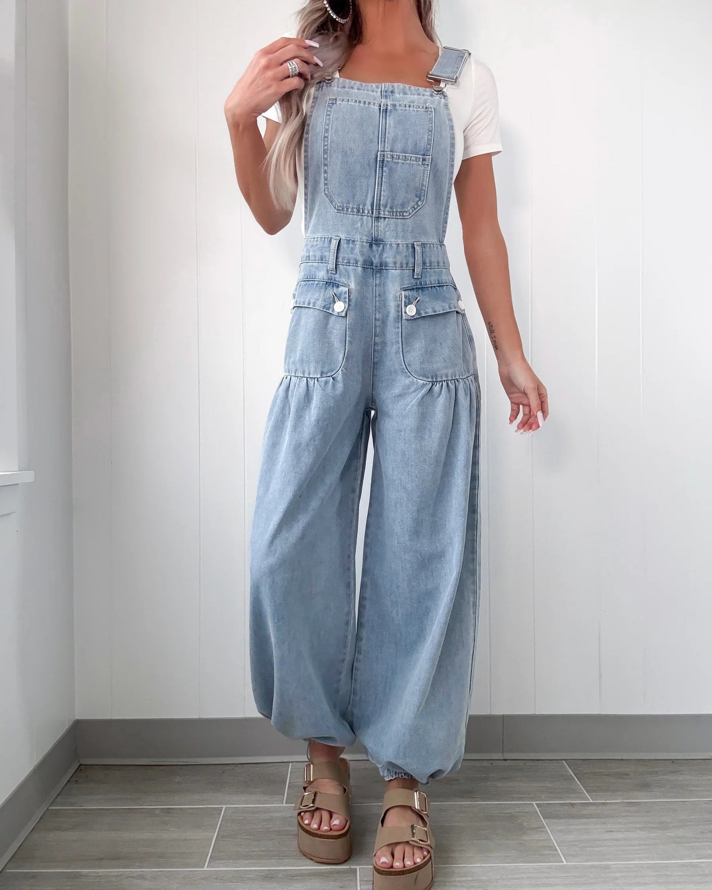 Women's Fashion Casual Loose Wide Leg Denim Jeans