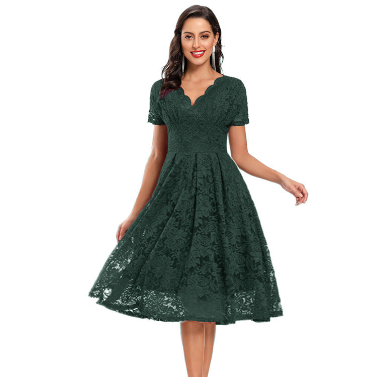 Lace Collar Bridesmaid Dress First-hand Temperament Dresses