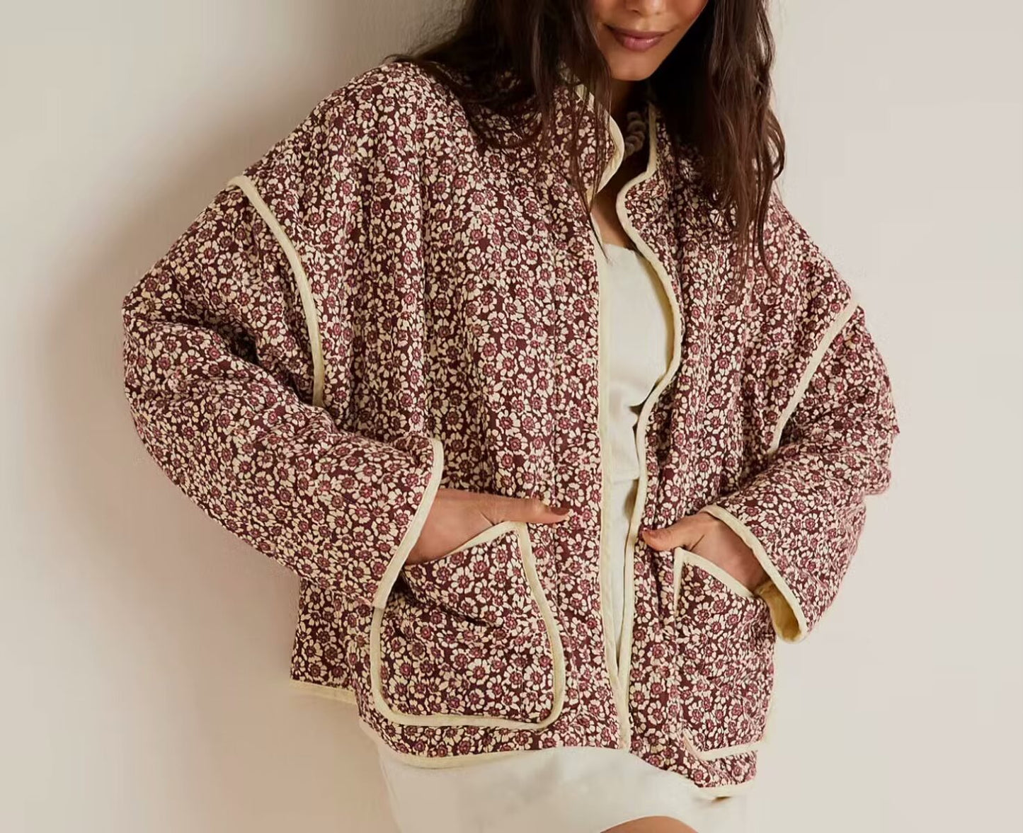 Women's Charming French Retro Pattern Print Jackets