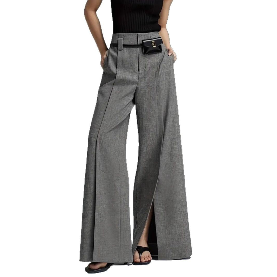 Women's Source High Waist Slit Design Sense Pants