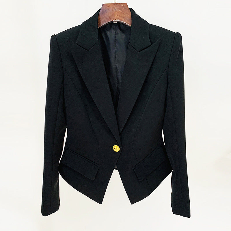 Quality Fashion One Button Lion Buckle Blazers