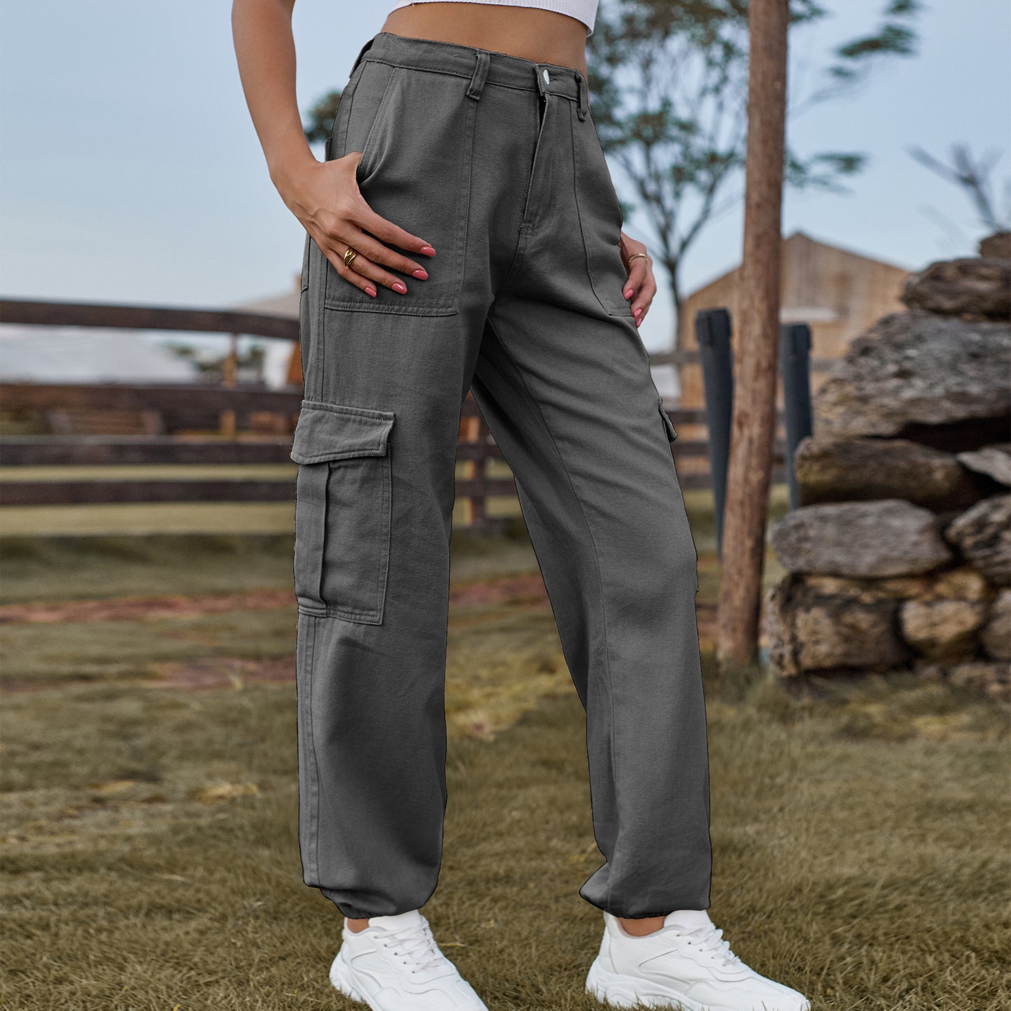 Women's Denim Design Personality Work Clothes Trousers Jeans
