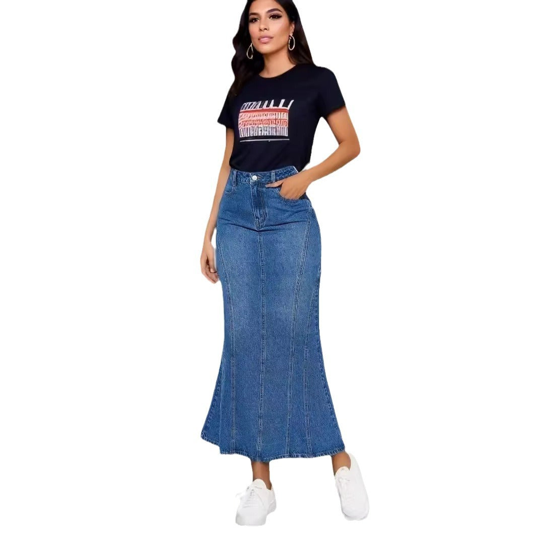 Women's Charming Summer Stretch Denim Dress Skirts