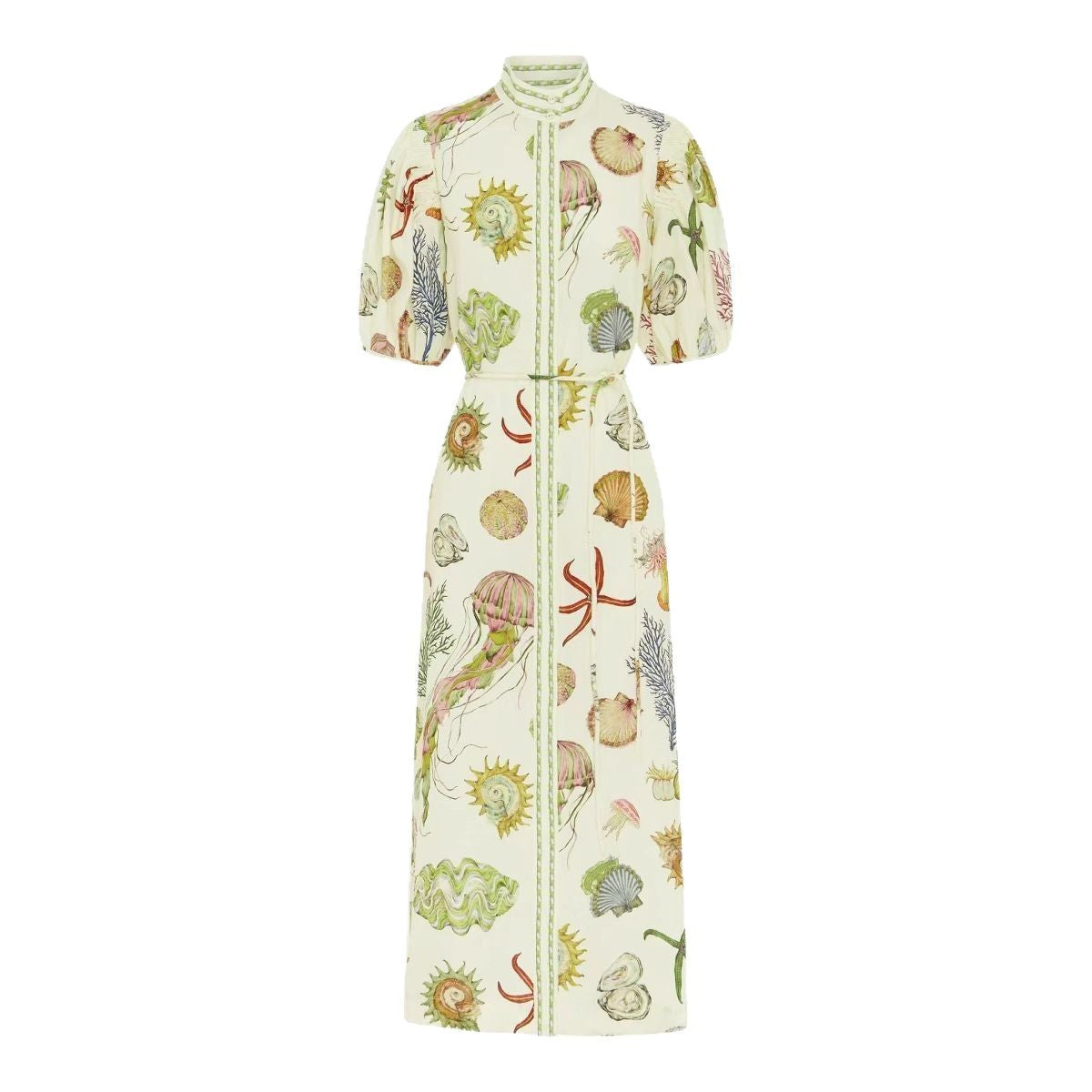 Temperament Leisure Stand Collar Linen Dress Dresses