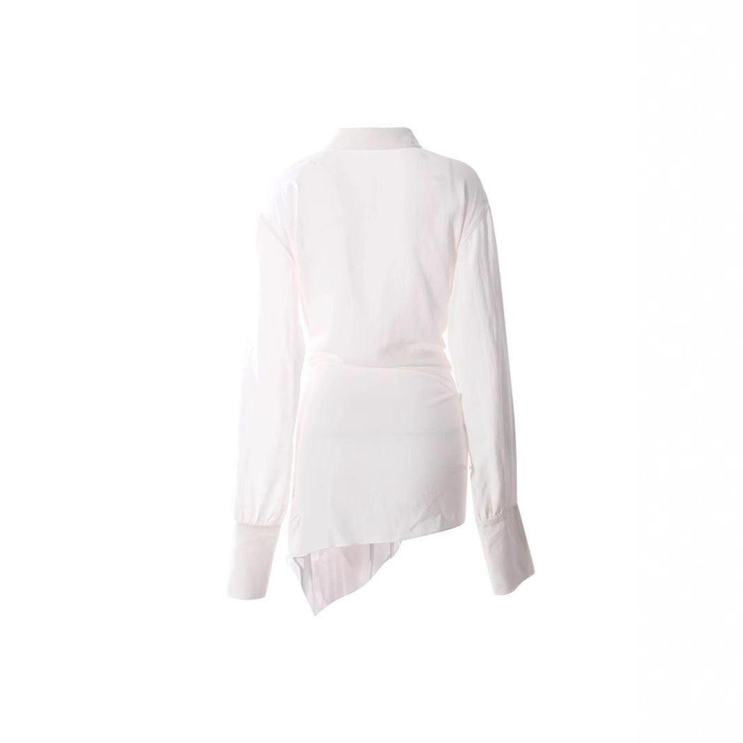 Women's Design Sense Niche Bow Long Sleeve Tops