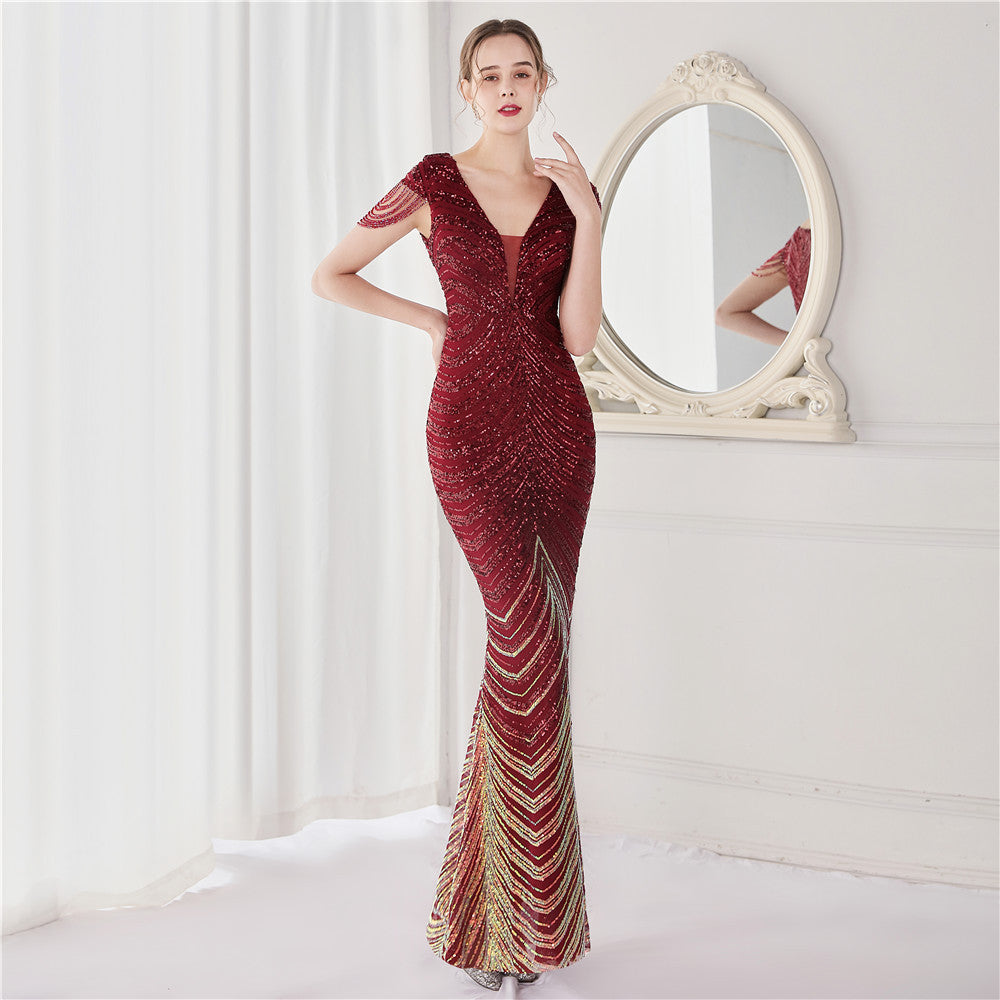 Flower Sequin Craft Beaded Party Dress Wedding Dresses